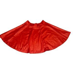 Red Circle Skirt, costume quality, semi-matte red, size Adult.